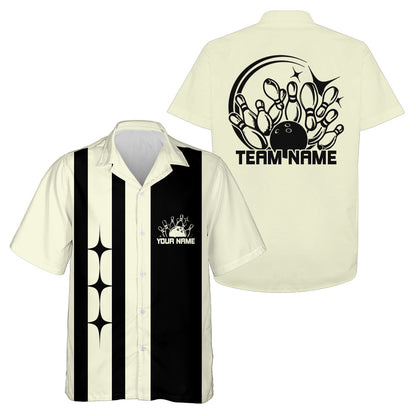 Custom Classic Vintage Bowling Team Shirts, 50S Retro Bowling Button Up Shirt IPHW10089