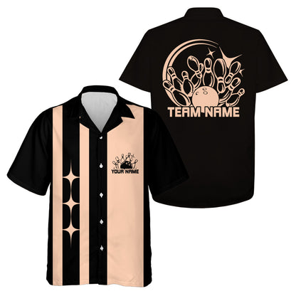 Custom Classic Vintage Bowling Team Shirts, 50S Retro Bowling Button Up Shirt IPHW10089