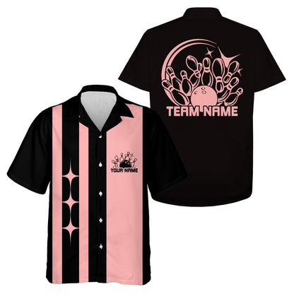 Custom Classic Vintage Bowling Team Shirts, 50S Retro Bowling Button Up Shirt IPHW10089