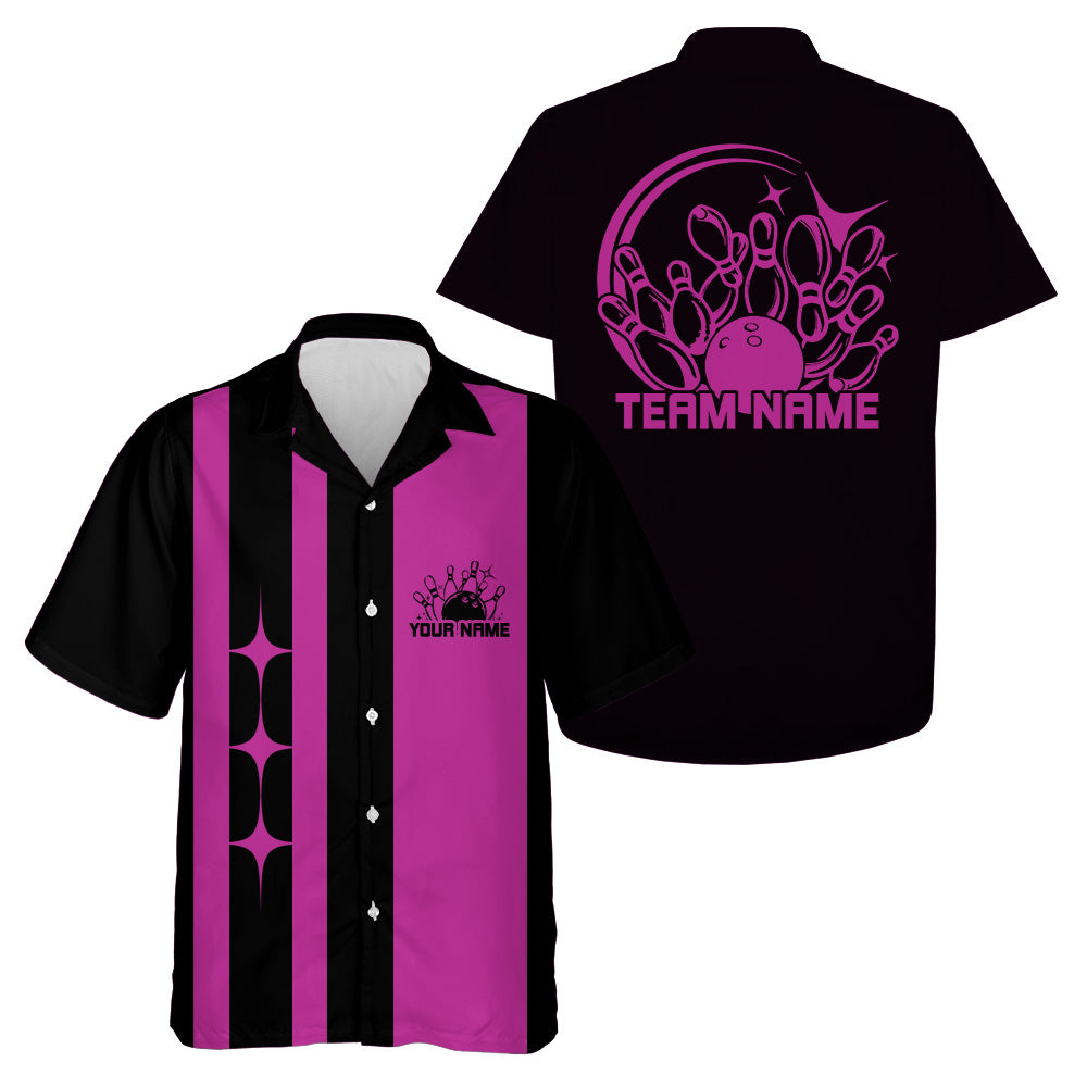 Custom Classic Vintage Bowling Team Shirts, 50S Retro Bowling Button Up Shirt IPHW10089