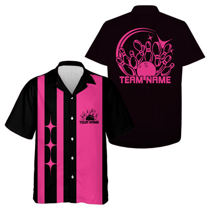 Custom Classic Vintage Bowling Team Shirts, 50S Retro Bowling Button Up Shirt IPHW10089