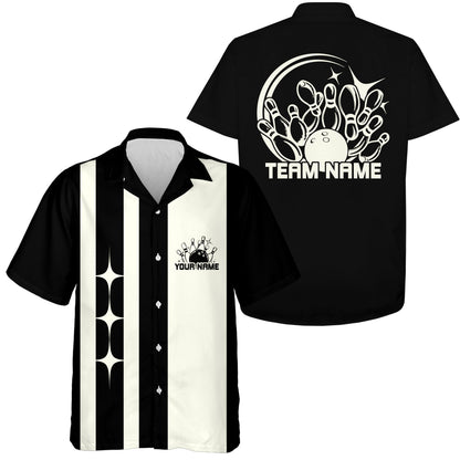 Custom Classic Vintage Bowling Team Shirts, 50S Retro Bowling Button Up Shirt IPHW10089