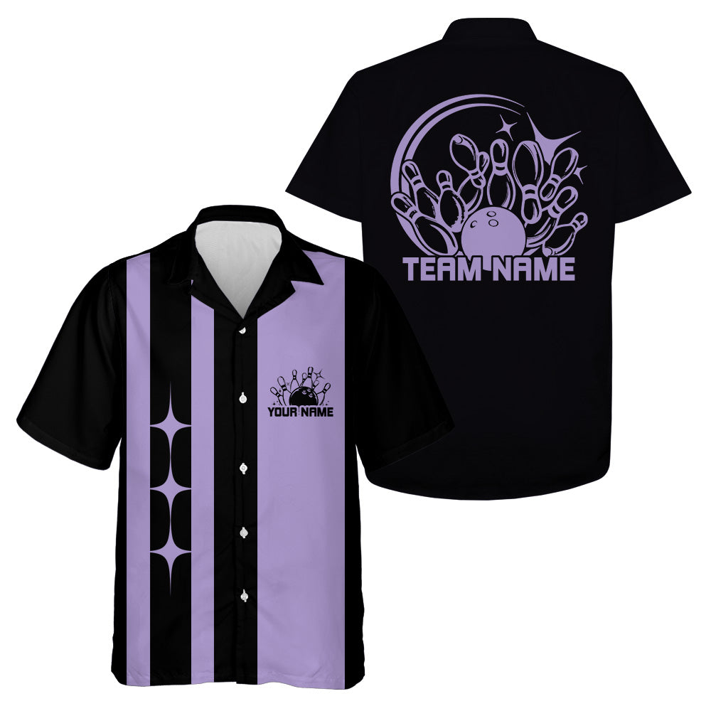 Custom Classic Vintage Bowling Team Shirts, 50S Retro Bowling Button Up Shirt IPHW10089