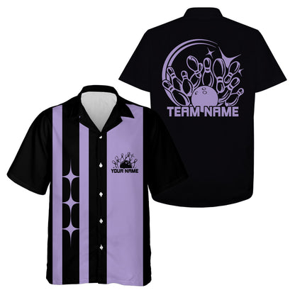 Custom Classic Vintage Bowling Team Shirts, 50S Retro Bowling Button Up Shirt IPHW10089