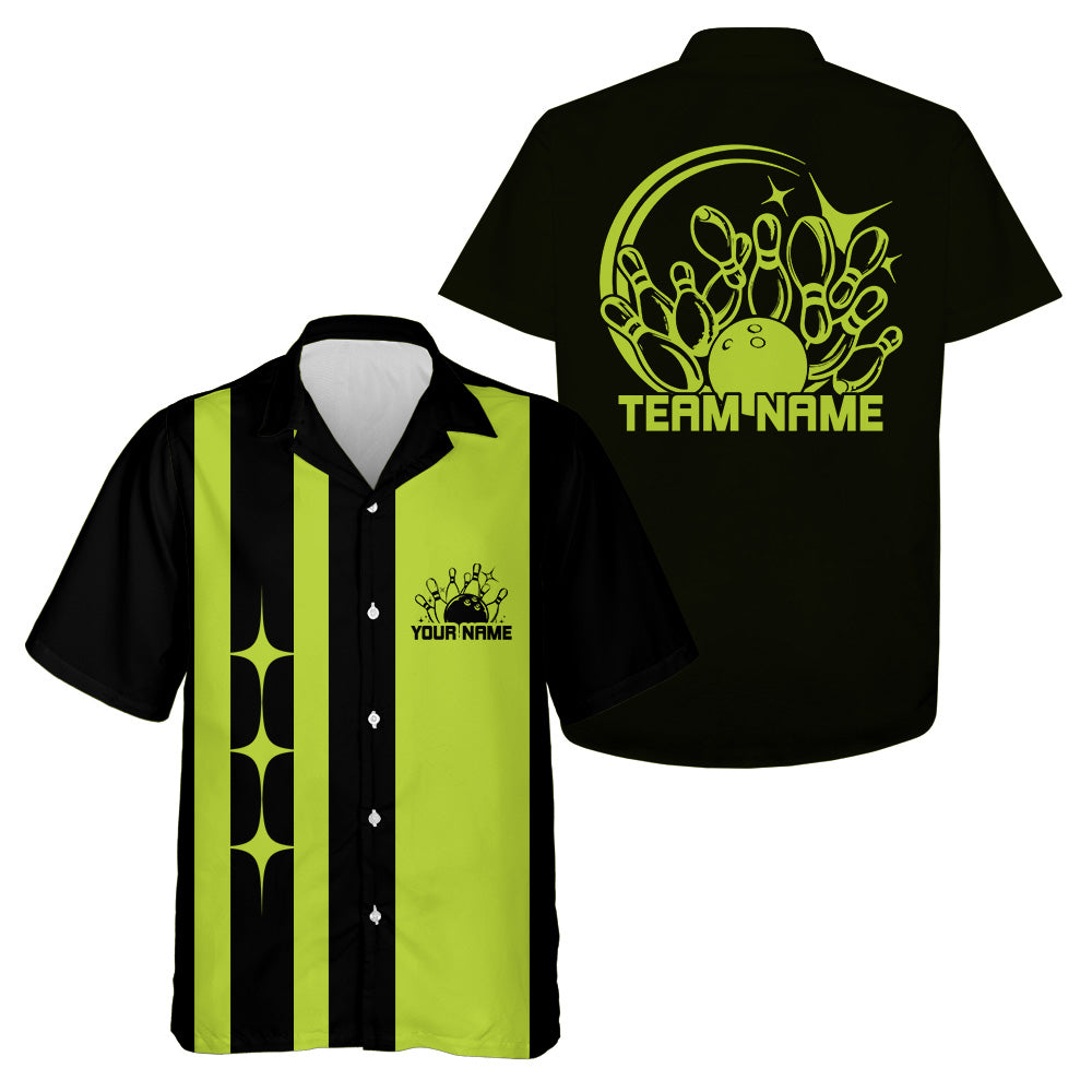 Custom Classic Vintage Bowling Team Shirts, 50S Retro Bowling Button Up Shirt IPHW10089