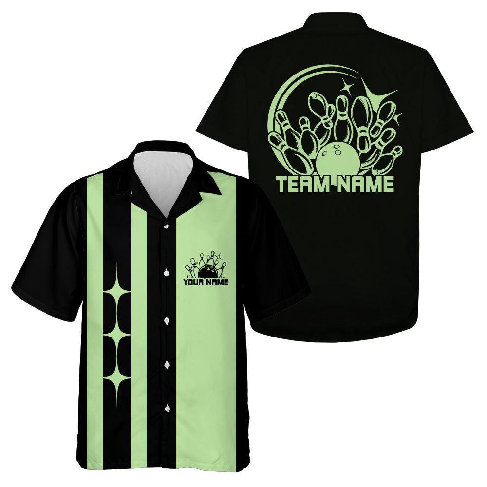 Custom Classic Vintage Bowling Team Shirts, 50S Retro Bowling Button Up Shirt IPHW10089