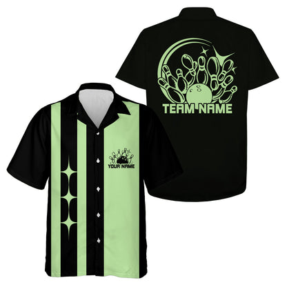 Custom Classic Vintage Bowling Team Shirts, 50S Retro Bowling Button Up Shirt IPHW10089