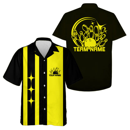 Custom Classic Vintage Bowling Team Shirts, 50S Retro Bowling Button Up Shirt IPHW10089