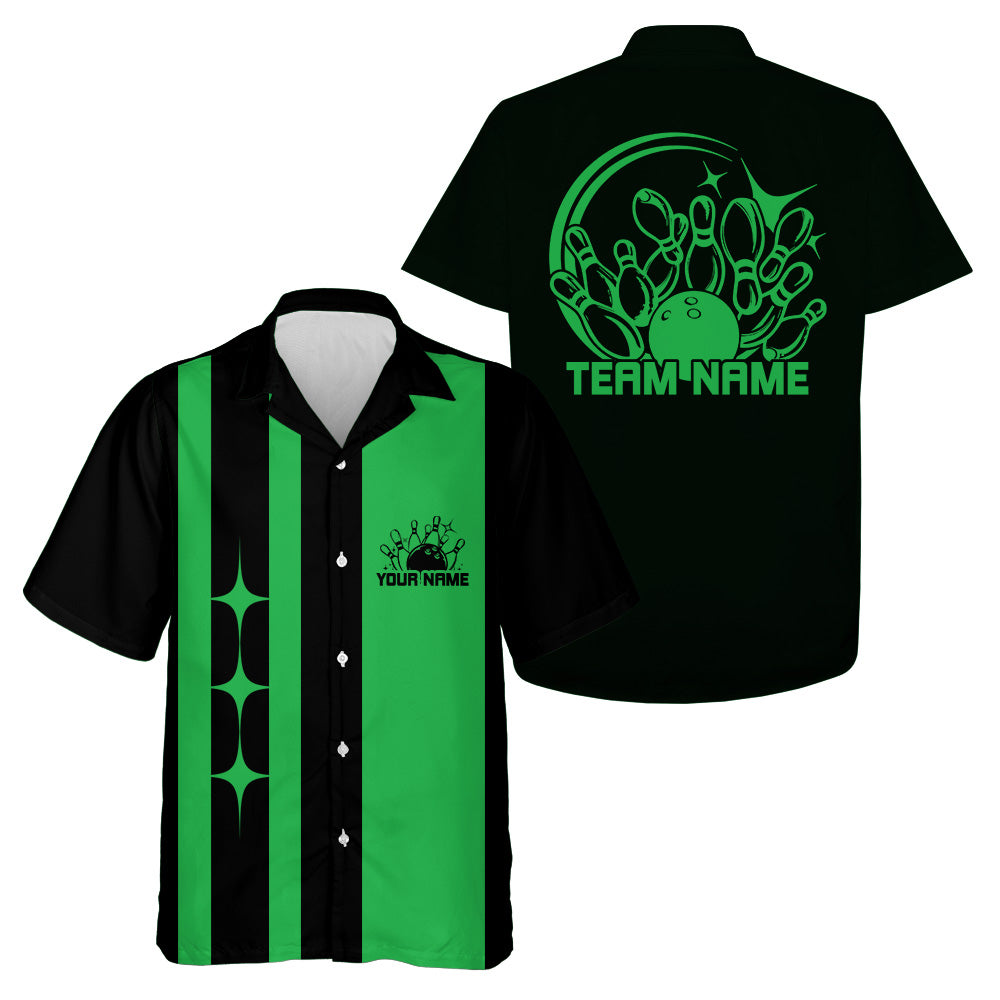 Custom Classic Vintage Bowling Team Shirts, 50S Retro Bowling Button Up Shirt IPHW10089