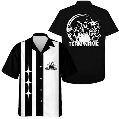 Custom Classic Vintage Bowling Team Shirts, 50S Retro Bowling Button Up Shirt IPHW10089