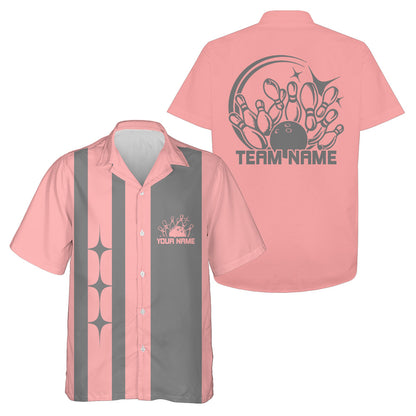 Custom Classic Vintage Bowling Team Shirts, 50S Retro Bowling Button Up Shirt IPHW10089