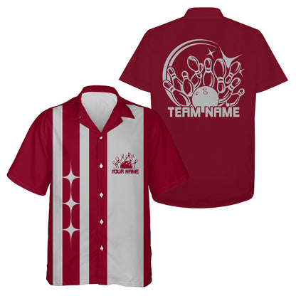 Custom Classic Vintage Bowling Team Shirts, 50S Retro Bowling Button Up Shirt IPHW10089