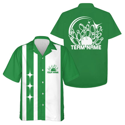Custom Classic Vintage Bowling Team Shirts, 50S Retro Bowling Button Up Shirt IPHW10089