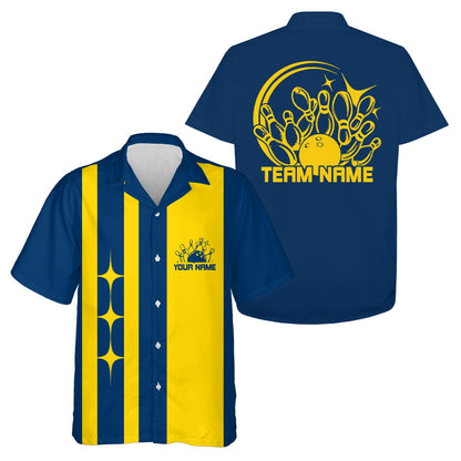 Custom Classic Vintage Bowling Team Shirts, 50S Retro Bowling Button Up Shirt IPHW10089