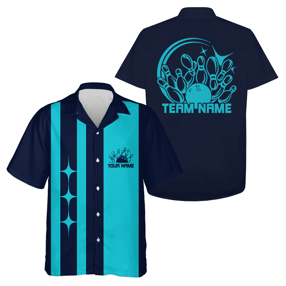 Custom Classic Vintage Bowling Team Shirts, 50S Retro Bowling Button Up Shirt IPHW10089