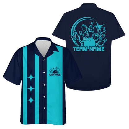 Custom Classic Vintage Bowling Team Shirts, 50S Retro Bowling Button Up Shirt IPHW10089