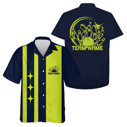 Custom Classic Vintage Bowling Team Shirts, 50S Retro Bowling Button Up Shirt IPHW10089