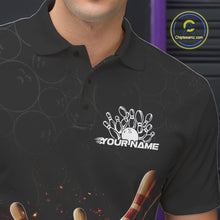 Load image into Gallery viewer, Custom Dreamy Bowling Polo Shirts For Men, Bokeh Bowling Team Shirt IPHW9442