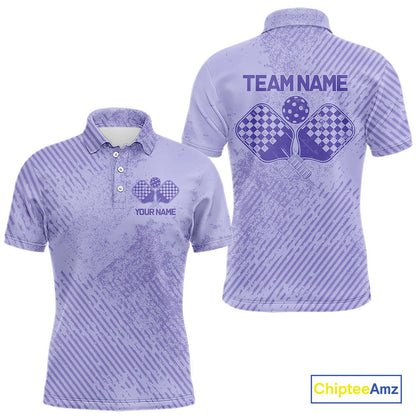 Custom Vintage Purple Pickleball Team Polo Shirts For Men, Pickleball Jerseys IPHW9313