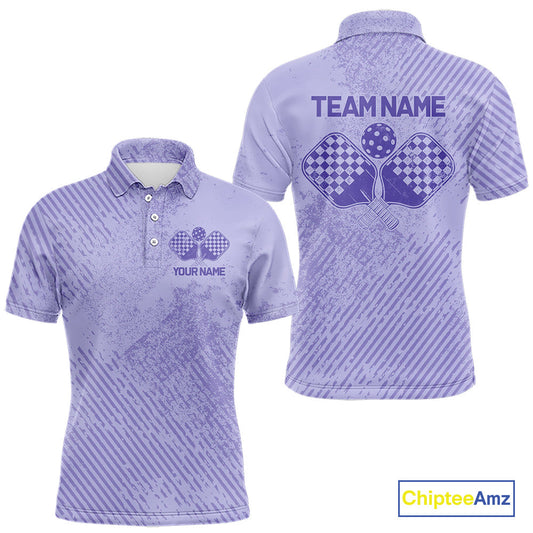 Custom Vintage Purple Pickleball Team Polo Shirts For Men, Pickleball Jerseys IPHW9313