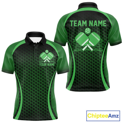 Custom Green Pickleball Shirts For Men, Men's Pickleball Outfit Pickleball Team Shirts IPHW10694