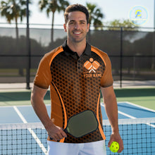 Load image into Gallery viewer, Custom Orange Pickleball Shirts For Men, Men's Pickleball Outfit Pickleball Team Shirts IPHW10695