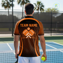 Load image into Gallery viewer, Custom Orange Pickleball Shirts For Men, Men's Pickleball Outfit Pickleball Team Shirts IPHW10695
