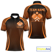 Load image into Gallery viewer, Custom Orange Pickleball Shirts For Men, Men's Pickleball Outfit Pickleball Team Shirts IPHW10695