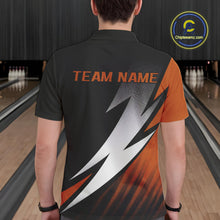 Load image into Gallery viewer, Black And Orange Custom Bowling Jerseys, Men Polo Shirt Bowling Tournament Outfits IPHW9080