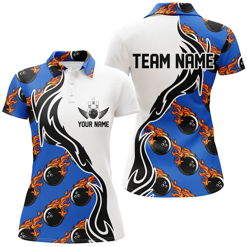 Custom Bowling Shirts For Women, Personalized Bowling Team Jerseys Bowling Pattern IPHW4962