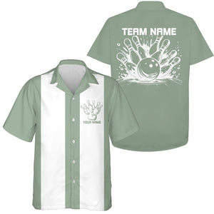 Personalized Hawaiian Vintage Bowling Shirts For Men And Women, Retro Bowling Shirt For Bowling Team IPHW6593