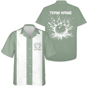 Personalized Hawaiian Vintage Bowling Shirts For Men And Women, Retro Bowling Shirt For Bowling Team IPHW6594