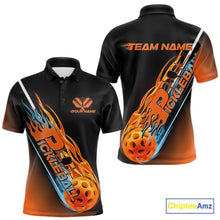Load image into Gallery viewer, Custom Ice And Fire Pickleball Shirt, Flame Pickleball Polo Team Shirts For Men IPHW9337