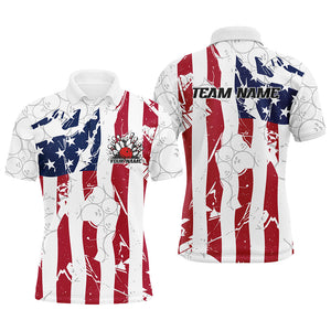Personalized Patriotic Bowling Shirts For Men And Women, Ameircan Flag Bowling Team Jerseys Styles IPHW6599