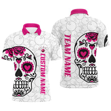 Load image into Gallery viewer, Custom Multi-Color Sugar Skull Tattoo Bowling Shirts For Men And Women, Custom Bowling Tournament Team Shirts IPHW6601