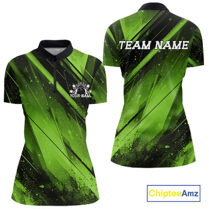 Green and black sports jersey with 'TEAM NAME' text on a white background