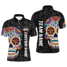 Load image into Gallery viewer, Custom Sugar Skull Bowling Shirts For Men, Halloween Bowling Team Shirts Bowlers Outfits IPHW7428