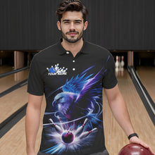 Load image into Gallery viewer, Custom Eagle Bowling Team Polo Shirts For Men, Eagle Bowling Tournament Shirt Bowler Outfit IPHW8560