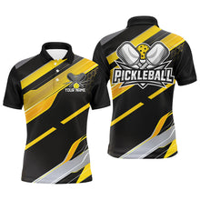 Load image into Gallery viewer, Custom Men'S Pickleball Polo Shirts For Men, Outdoor Pickleball Outfits For Players | Yellow IPHW6929