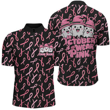 Load image into Gallery viewer, Custom Cute Funny Halloween Breast Cancer Polo Shirts For Men "In October We Wear Pink" IPHW7125