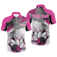 Load image into Gallery viewer, Personalized Bowling Shirts For Men, Custom Bowling League Shirts Pink Bowling Outfits IPHW7131