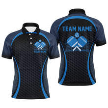 Load image into Gallery viewer, Custom Blue Pickleball Shirts For Men, Men&#39;S Pickleball Outfit Pickleball Team Shirts IPHW7442