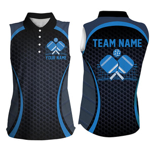 Custom Blue Pickleball Shirts For Women, Women's Pickleball Outfit Pickleball Team Shirts IPHW7442