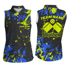 Load image into Gallery viewer, Blue And Green Custom Pickleball Team Shirts For Women, Pickleball Polo Shirts Team Outfits IPHW7445