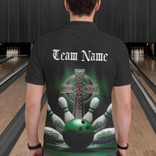 Load image into Gallery viewer, Custom Celtic Cross Faith Bowling Polo Team Shirts For Men, Bowlers Outfits IPHW8574