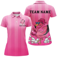 Load image into Gallery viewer, Custom Funny Flamingo Women&#39;s Bowling Shirts, Cute Bowling Team Shirt Bowler Outfits IPHW7729