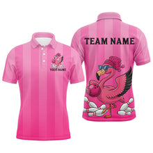 Load image into Gallery viewer, Custom Funny Flamingo Bowling Shirts For Men, Cute Bowling Team Shirt Bowler Outfits IPHW7729