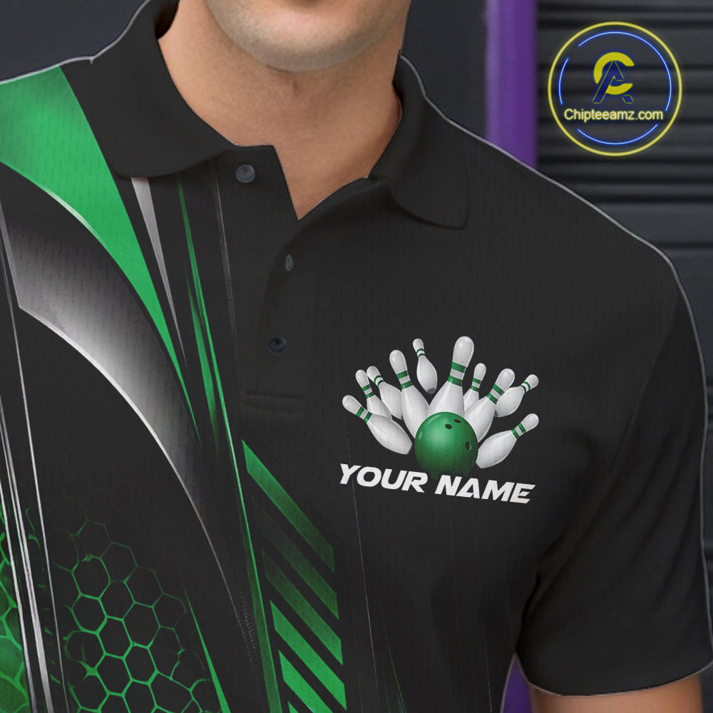 Black And Pink Custom Bowling Jersey, Bowling Tournament Men Polo Shirt Bowler Outfit IPHW12209