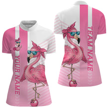 Load image into Gallery viewer, Cute Funny Pink Flamingo Custom Women&#39;s Bowling Shirts, Slay Bowling Team Uniform Outfits IPHW7731