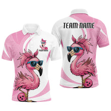 Load image into Gallery viewer, Cute Slay Pink Flamingo Custom Funny Bowling Shirts For Men, Flamingo Bowling Team Outfits IPHW7735